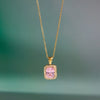 Wholesale Geometric Stainless Steel Vacuum Real Gold Plated Pendant Necklace For Women