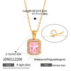Wholesale Geometric Stainless Steel Vacuum Real Gold Plated Pendant Necklace For Women