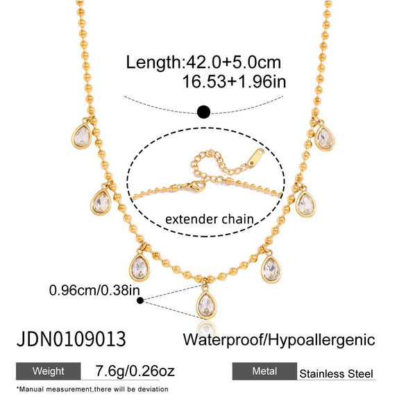 Wholesale Geometric Stainless Steel Vacuum Real Gold Plated Pendant Necklace For Women