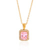 Wholesale Geometric Stainless Steel Vacuum Real Gold Plated Pendant Necklace For Women
