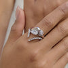 Wholesale Geometric Stainless Steel Vacuum Real Gold Plated Rings For Women