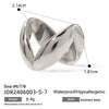 Wholesale Geometric Stainless Steel Vacuum Real Gold Plated Rings For Women