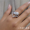 Wholesale Geometric Stainless Steel Vacuum Real Gold Plated Rings For Women
