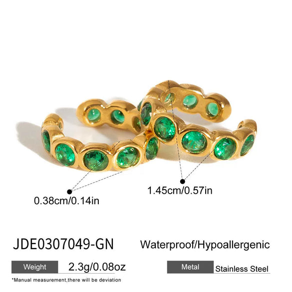 Wholesale Geometric Stainless Steel Vacuum Real Gold Plated Women's Earrings Light Luxury Highend Niche Style