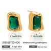 Wholesale Geometric Stainless Steel Vacuum Real Gold Plated Women's Earrings Light Luxury Highend Niche Style