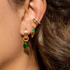 Wholesale Geometric Stainless Steel Vacuum Real Gold Plated Women's Earrings Light Luxury Highend Niche Style