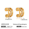 Wholesale Geometric Stainless Steel Women's Earrings With Vacuum Real Gold Plating