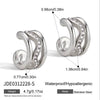 Wholesale Geometric Stainless Steel Women's Earrings With Vacuum Real Gold Plating