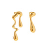 Wholesale Geometric Stainless Steel Women's Electroplated Irregular Earrings