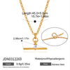 Wholesale Geometric Stainless Steel Women's Necklace With Pvd Furnace Vacuum Real Gold Plating