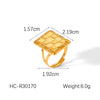 Wholesale Geometric Stainless Steel Women's Ring With Electroplating