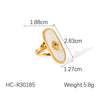 Wholesale Geometric Stainless Steel Women's Ring With Electroplating