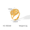 Wholesale Geometric Stainless Steel Women's Ring With Electroplating