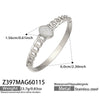 Wholesale Geometric Stainless Steel Zircon Inlay 18K Gold Plated Clasp Bracelet