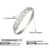 Wholesale Geometric Stainless Steel Zircon Inlay 18K Gold Plated Clasp Bracelet