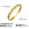 Wholesale Geometric Stainless Steel Zircon Inlay 18K Gold Plated Clasp Bracelet