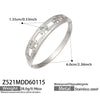 Wholesale Geometric Stainless Steel Zircon Inlay 18K Gold Plated Clasp Bracelet