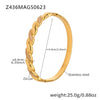 Wholesale Geometric Stainless Steel Zircon Inlay 18K Gold Plated Clasp Bracelet