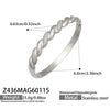 Wholesale Geometric Stainless Steel Zircon Inlay 18K Gold Plated Clasp Bracelet