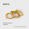 Wholesale Geometric Stainless Steel Zirconencrusted 18K Goldplated Ring For Women Luxury Jewelry