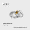 Wholesale Geometric Stainless Steel Zirconencrusted 18K Goldplated Ring For Women Luxury Jewelry