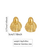 Wholesale Geometric Stamped Stainless Steel Fishtail Earrings For Women Highend Jewelry
