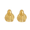 Wholesale Geometric Stamped Stainless Steel Fishtail Earrings For Women Highend Jewelry
