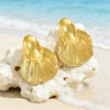 Wholesale Geometric Stamped Stainless Steel Fishtail Earrings For Women Highend Jewelry