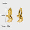 Wholesale Geometric Star And Moon Pendant Stainless Steel 18K Gold Plated Earrings For Women