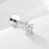 Wholesale Geometric Star Diamond S925 Sterling Silver Flat Head Piercing Thread Ear Bone Nail Earrings For Women