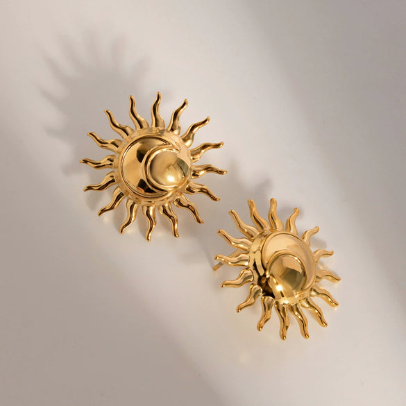 Wholesale Geometric Star Ear Clip Earrings Stainless Steel Jewelry With 18K Gold Electroplating For Women