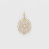Wholesale Geometric Star Hollow Zircon Egg Pendant 925 Sterling Silver Plated 14K Gold Jewelry