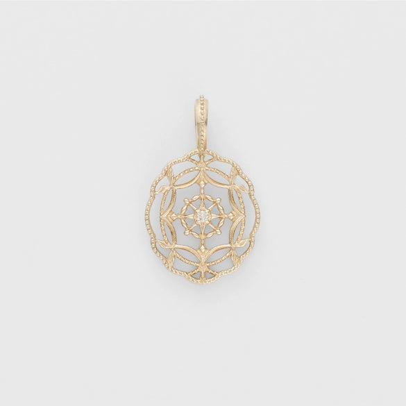 Wholesale Geometric Star Hollow Zircon Egg Pendant 925 Sterling Silver Plated 14K Gold Jewelry