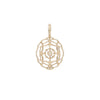 Wholesale Geometric Star Hollow Zircon Egg Pendant 925 Sterling Silver Plated 14K Gold Jewelry