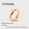 Wholesale Geometric Star Shaped Zircon Stainless Steel 18K Gold Plated Ring For Women