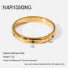 Wholesale Geometric Star Shaped Zircon Stainless Steel 18K Gold Plated Ring For Women