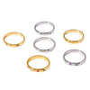 Wholesale Geometric Star Shaped Zircon Stainless Steel 18K Gold Plated Ring For Women