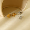Wholesale Geometric Starfish Stainless Steel 18K Gold Plated Earrings For Women