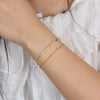 Wholesale Geometric 925 Sterling Silver Bead Bracelet Electroplated For Women