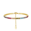Wholesale Geometric 925 Sterling Silver Cubic Zirconia Tennis Bracelet With Electroplating For Women