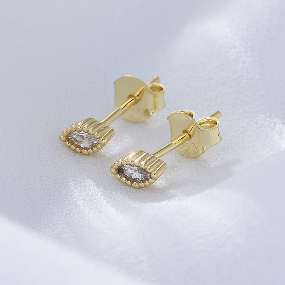 Wholesale Geometric Sterling Silver Diamond Earrings For Women