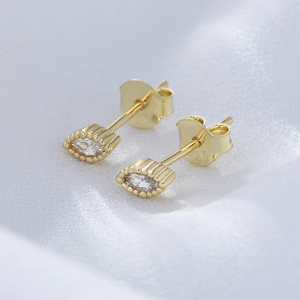 Wholesale Geometric Sterling Silver Diamond Earrings For Women