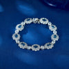 Wholesale Geometric 925 Sterling Silver Zircon Bracelet For Women Light Luxury Retro Style