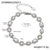 Wholesale Geometric Stitching 5A Zircon Full Diamond Bracelet In Titanium Steel With Electroplating Treatment For Women