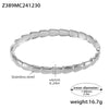 Wholesale Geometric Stitching Buckle Bracelet In Stainless Steel With 18K Gold Plated Electroplating