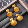 Wholesale Geometric Stitching Titanium Steel 18K Gold Plated Earrings For Women