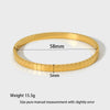 Wholesale Geometric Striped 18K Gold Plated Stainless Steel Bracelet Jewelry Accessories For Women