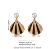 Wholesale Geometric Striped Stainless Steel Oil Dripping Earrings For Women