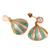 Wholesale Geometric Striped Stainless Steel Oil Dripping Earrings For Women
