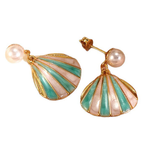 Wholesale Geometric Striped Stainless Steel Oil Dripping Earrings For Women